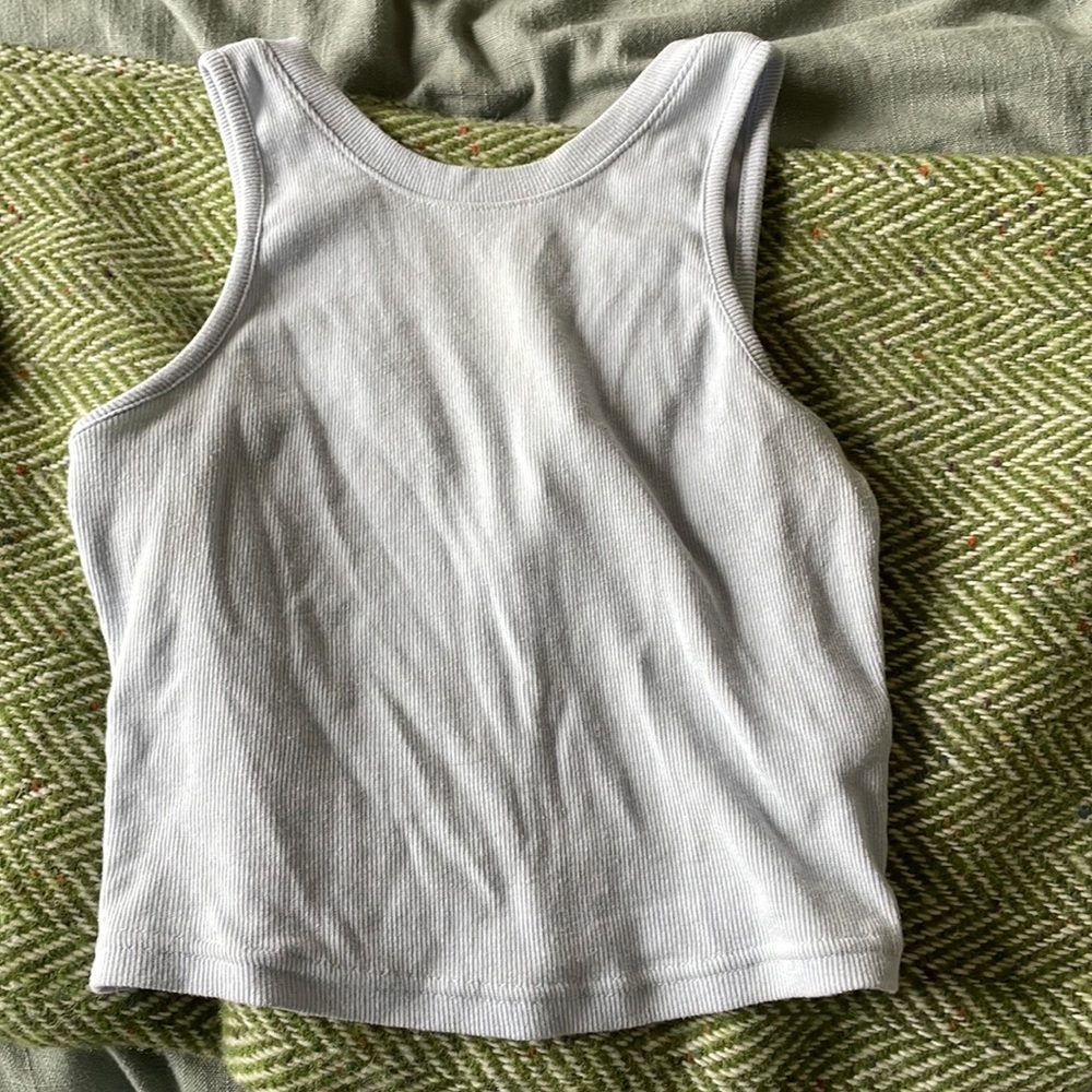 Open Edit light blue crop top size small